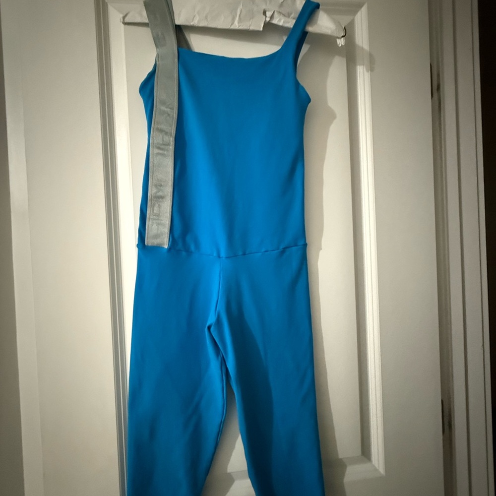 CCM Vibrant Blue Workout One-Piece With Silver Strap